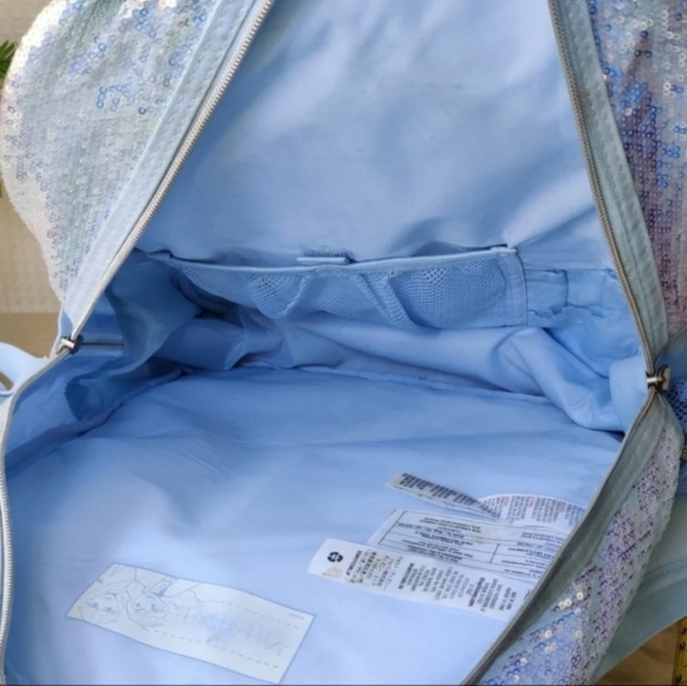 Disney Frozen ll Elsa and Ana Light Blue Sequins & Snowflakes Backpack